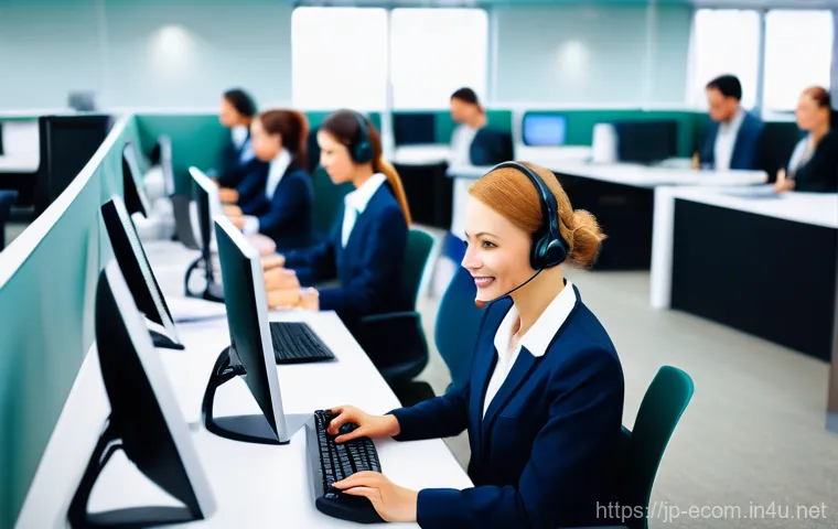 전자상거래 실무에서 발생한 문제 해결 사례 - **Prompt:** A diverse team of young, focused professionals (male and female, 20s-30s) are gathered i...