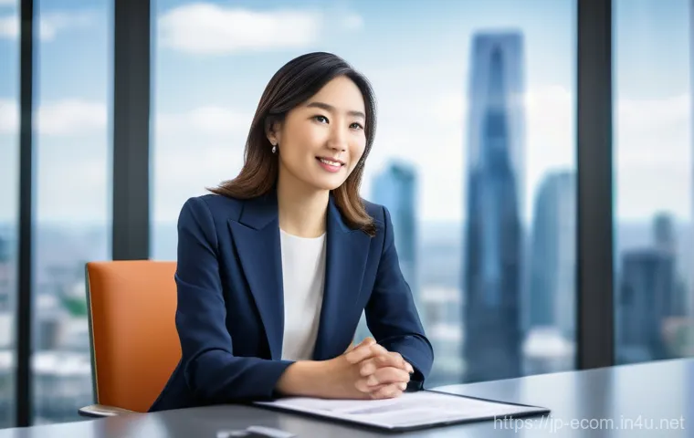 전자상거래 자격증 취득 후 대기업 취업 성공 사례 - **Prompt 1: The Ascendant EC Specialist**
    An image showcasing a Japanese female professional in ...